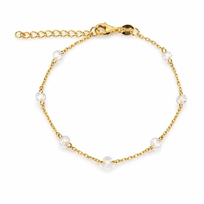 Billede af Belladi "Florina" armbånd forgyldt sølv m. cz (16+3 cm)