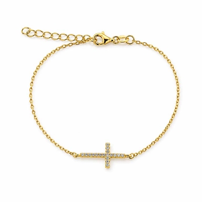 Billede af Belladi "Juliane" armbånd forgyldt sølv m. cz (16+3 cm)