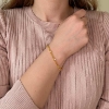 Billede af Belladi "Elina" armbånd forgyldt sølv m. cz (16+3 cm)