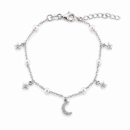 Billede af Belladi "Ida" armbånd sølv m. cz + fvp (16+3 cm)