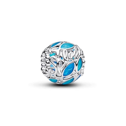 Billede af Pandora Openwork Svømmende Fisk charm sølv m. emalje