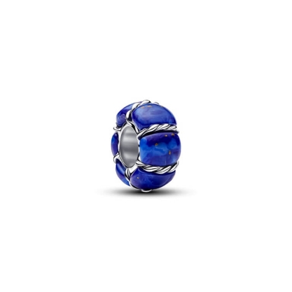 Billede af Pandora Bøje charm sølv m. synt. lapis