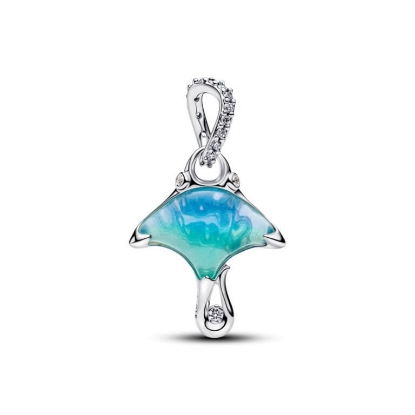 Billede af Pandora Djævlerokke charm sølv m. muranoglas + cz