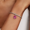Billede af Pandora Hibiscus charm sølv m. emalje + cz