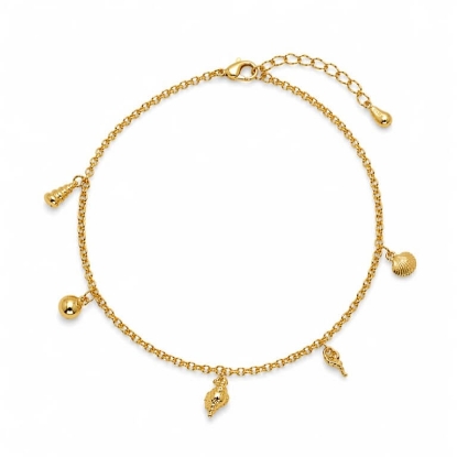 Billede af Aqua Dulce Costa Anklet ankelkæde forgyldt sølv (22 + 4 cm)