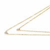 Billede af Belladi "Fabienne" halskæde forgyldt sølv m. cz (37+5 cm)