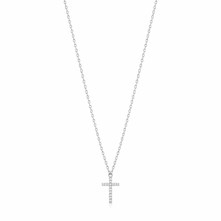 Billede af Belladi "Luna" halskæde sølv m. cz (39,5+5 cm)