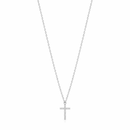 Billede af Belladi "Luna" halskæde sølv m. cz (39,5+5 cm)