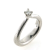 Billede af Ring kraftig rund trekantet skinne, 4 grab chaton, brill. 0,20 w/vs. 14 kt. hvg.