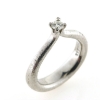 Billede af Ring kraftig rund trekantet skinne, 4 grab chaton, brill. 0,20 w/vs. 14 kt. hvg.