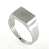 Billede af Herrering m. lukket bund m. plade 9*13mm. forgyldt 925s.