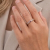 Billede af Scrouples SoHo ring lilla/hvid cubic zir. sølv fg.