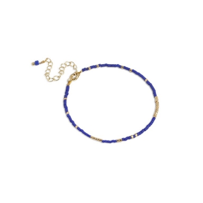 Billede af ENAMEL Copenhagen Petra Navy Blue armbånd forgyldt stål (15+4cm)