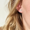 Billede af Scrouples Øreringe baguette cubic zir. 8 kt.