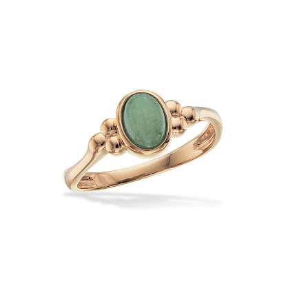 Billede af Scrouples Ring aventurin 8 kt.