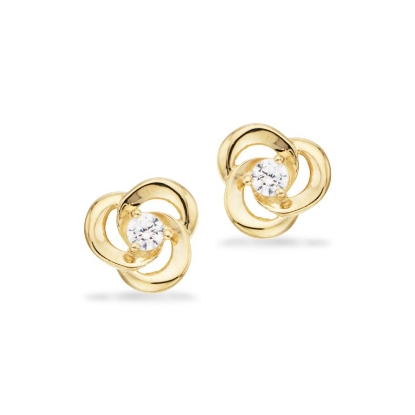 Billede af Scrouples Øreringe cubic zir. 8 kt.