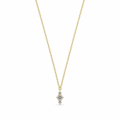 Billede af Belladi "Bianca" halskæde forgyldt sølv m. cz (36+4 cm)