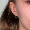 Billede af Belladi "Julia" øreringe forgyldt sølv m. cz