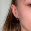 Billede af Belladi "Diara" øreringe forgyldt sølv m. cz