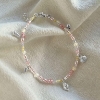 Billede af Aqua Dulce Costa Rose armbånd sølv m. sten + fvp (17+3 cm)
