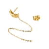 Billede af Jane Kønig Half Moon Chain Stud ørering forgyldt sølv (1 stk) - Venstre