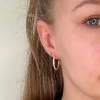 Billede af Belladi "Fenja" øreringe forgyldt sølv m. cz