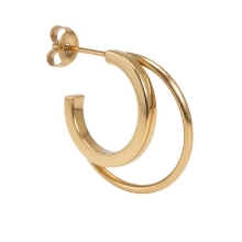 Billede af Jane Kønig Double Olympia Hoop ørering forgyldt stål (1 stk.) - Left