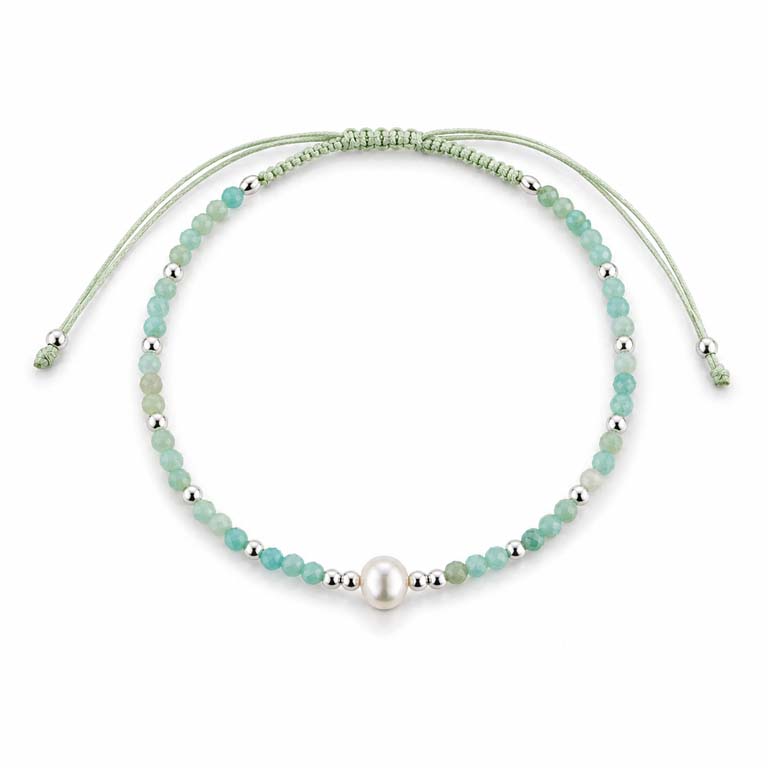 Billede af Belladi "Nora" armbånd sølv m. sten + fvp (16-24 cm)