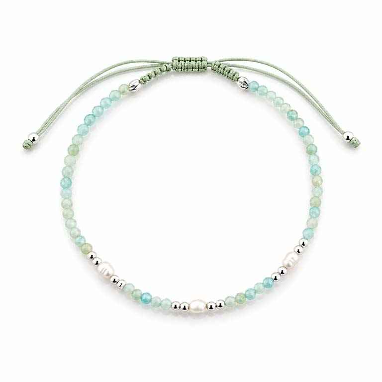 Billede af Belladi "Karla" armbånd sølv m. sten + fvp (16-24 cm)