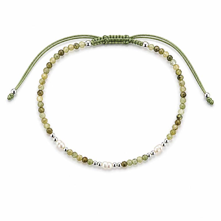 Billede af Belladi "Vera" armbånd sølv m. sten + fvp (16-24 cm)