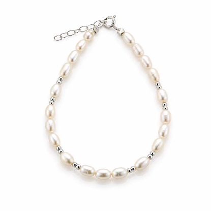 Billede af Belladi "Dina" armbånd sølv m. fvp (17,5+3 cm)