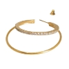 Billede af Jane Kønig Double Olympia Hoop With Stones ørering forgyldt stål (1 stk.) - Right