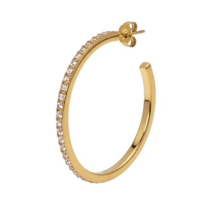 Billede af Jane Kønig Olympia Hoop 27 With Stones ørering forgyldt stål (1 stk.) 