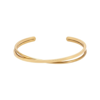 Billede af Jane Kønig Olympia Bangle armring forgyldt stål - Large (62 mm)