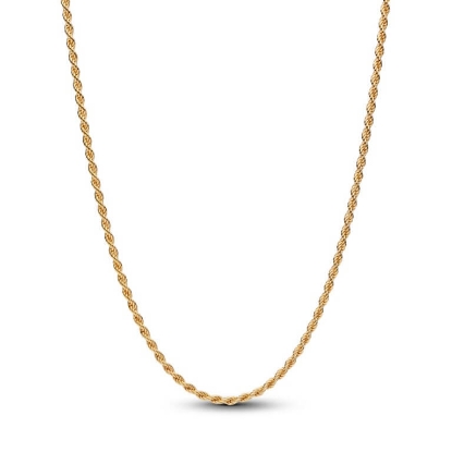 Billede af Pandora Reb halskæde forgyldt metalblanding (45 cm)