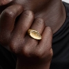 Billede af Pandora Stenindfattet Oval Hvælvet Signet ring forgyldt metalblanding m. cz (str. 48-60)