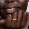 Billede af Pandora Solsikke To-tonet Bånd ring sølv + metalblanding (str. 54)