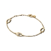 Billede af Pandora Organisk formet Oval & Behandlet Ferskvandskulturperle armbånd forgyldt metalblanding (16-20 cm)