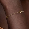 Billede af Pandora Organisk formet Oval & Behandlet Ferskvandskulturperle armbånd forgyldt metalblanding (20 cm)