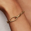 Billede af Pandora Ovalt Ledarmbånd forgyldt metalblanding (15 cm)