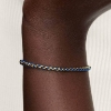 Billede af Pandora Box Chain armbånd m. Blå Snor forgyldt metalblanding (16-23 cm)