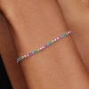 Billede af Pandora Regnbuefarvet Tennisarmbånd sølv m. cz/krystal (16-20 cm)