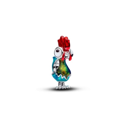 Billede af Pandora Disney Vaiana Heihei charm sølv m. muranoglas + emalje