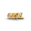 Billede af Pandora Mål (GOAL) Skrift Charm forgyldt metalblanding m. cz