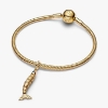 Billede af Pandora Leddelt Fisk charm forgyldt metalblanding m. emalje