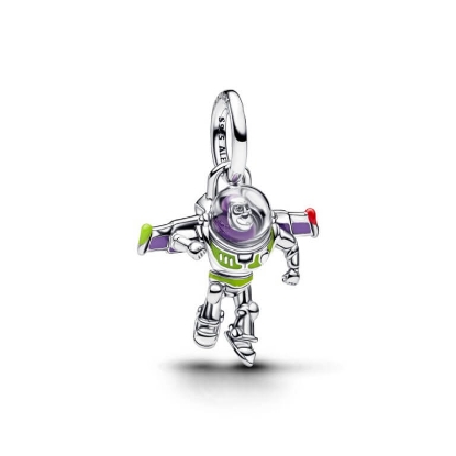 Billede af Pandora Disney Pixar Toy Story Buzz Lightyear charm sølv m. emalje