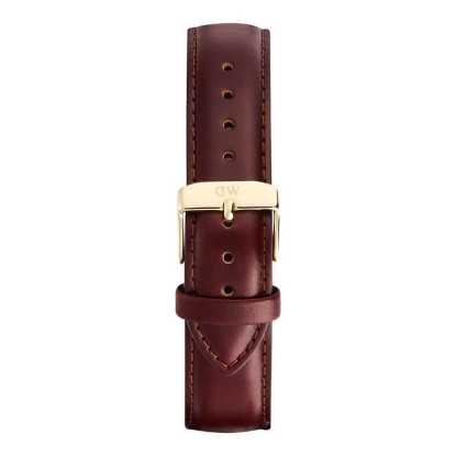 Billede af Daniel Wellington St Mawes Urrem brun læder gulddoublé stål 20mm