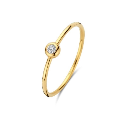 Billede af Spirit Icons Belle ring 14 karat guld m. 0,05 ct. w/vs brillant (str. 48-60)