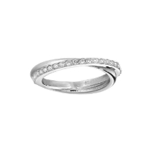 Billede af Jane Kønig Olympia Ring stål m. cz (str. 50) 