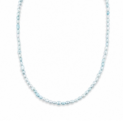 Billede af Belladi "Ella Blue" halskæde sølv m. fvp (40-48 cm)